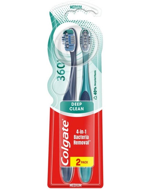 Colgate 360 Deep Clean Medium -    1 + 1  - 