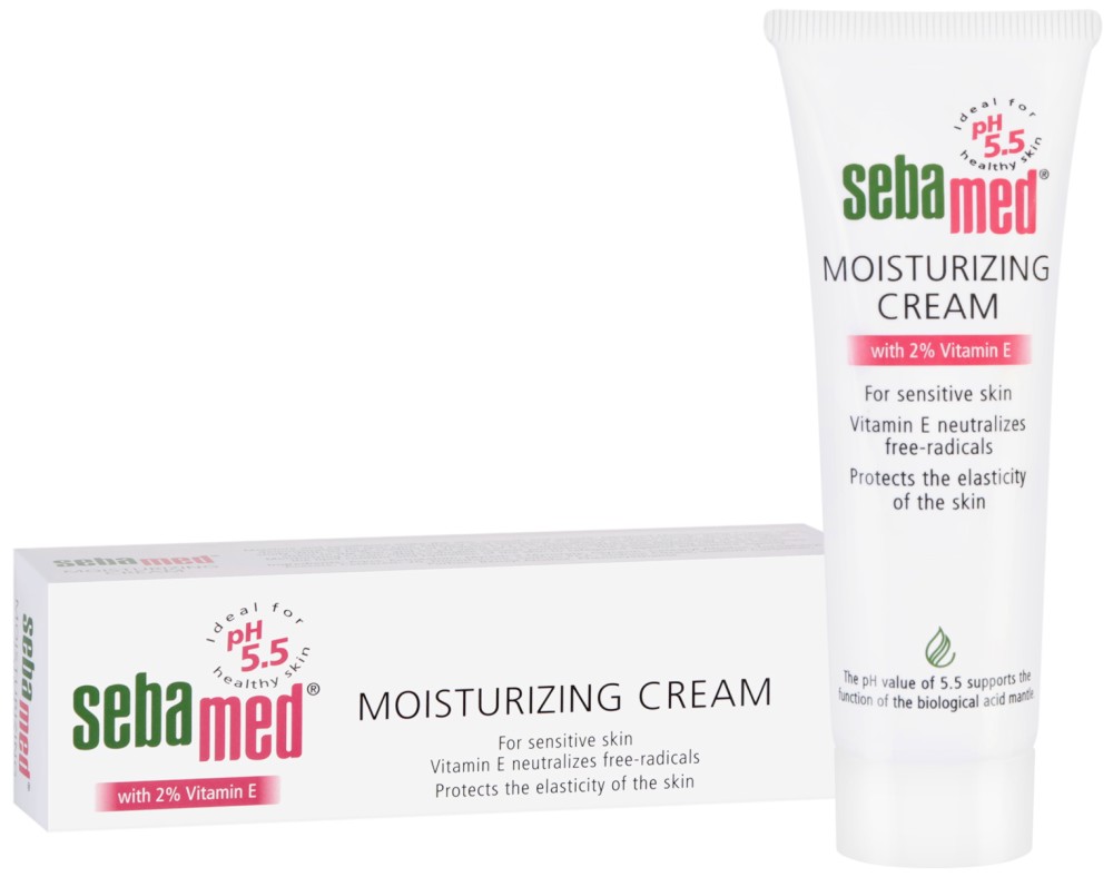 Sebamed Moisturizing Cream - Овлажняващ крем за лице от серията "Sensitive Skin" - крем