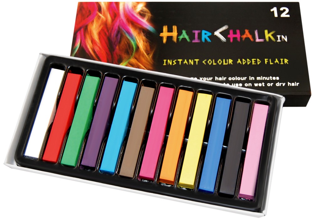 Hair Chalk In Set - �������� �� 12 ���� ������ �������� �� ���� - �������