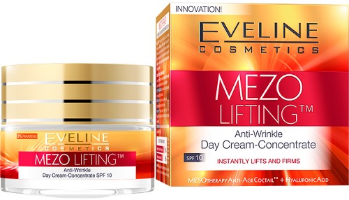 Eveline Mezo Lifting Anti-Wrinkle Day Cream-Concentrate SPF 10 -  -     "Mezo Lifting" - 