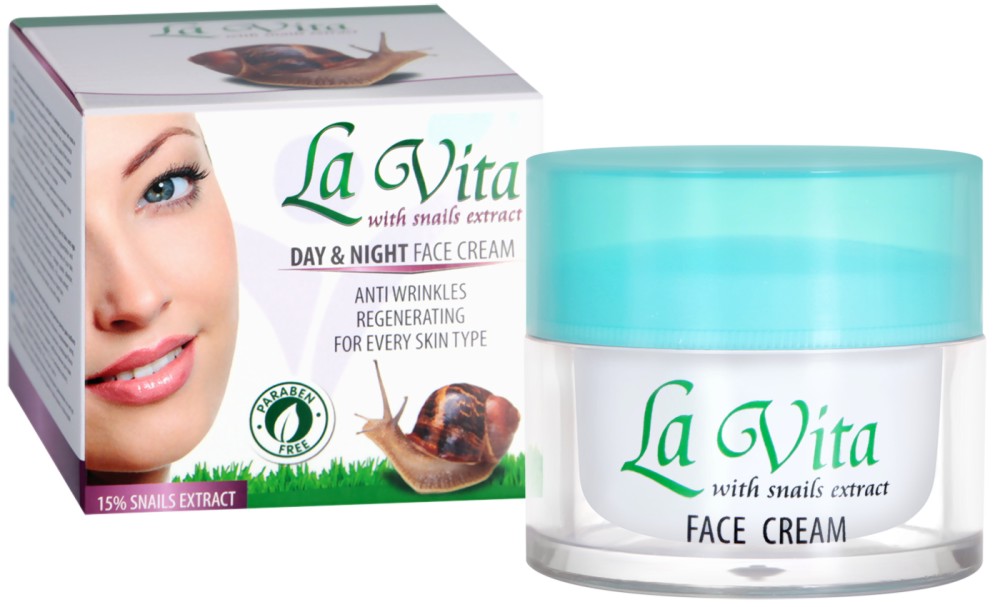 La Vita Day & Night Face Cream with Snail Extract -            - 