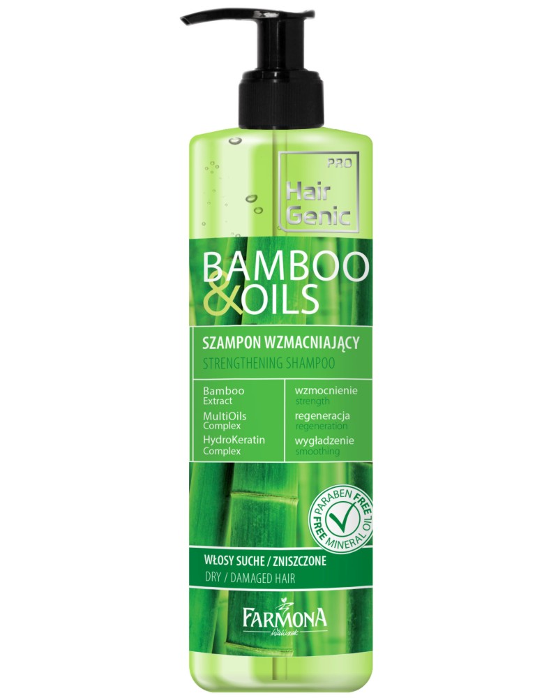 Farmona Hair Genic Bamboo & Oils Strenghtening Shampoo -          "Hair Genic" - 