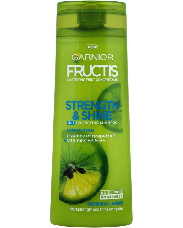 Garnier Fructis Strength & Shine 2 in 1 Shampoo -   2  1    - 