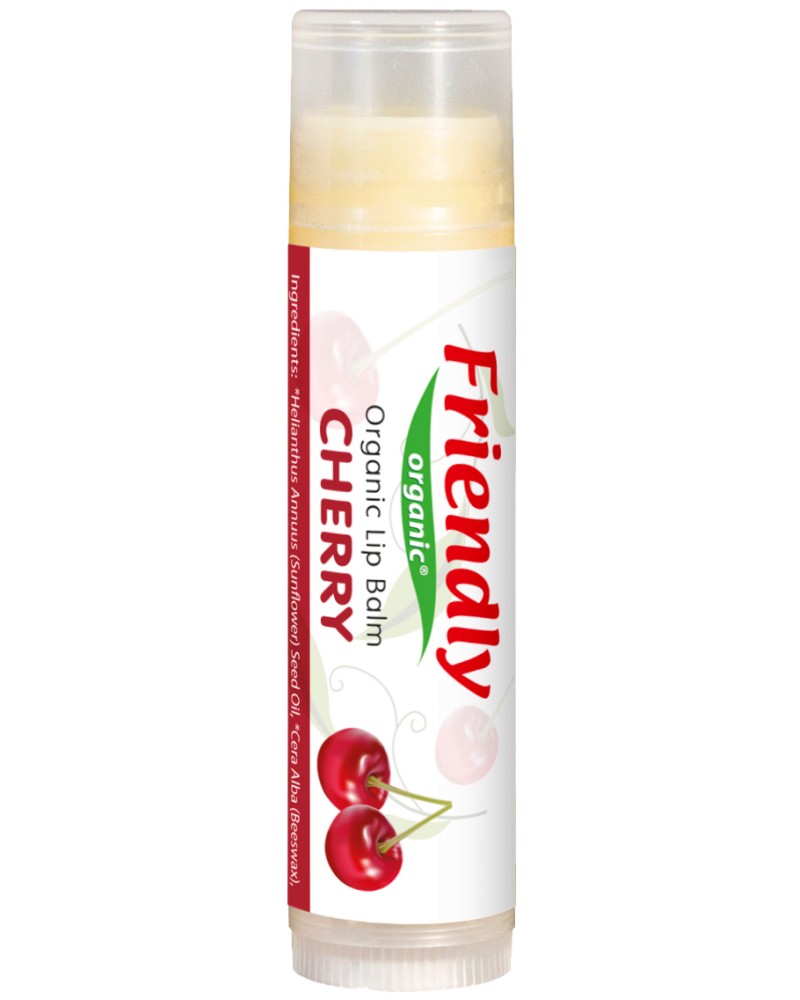 Friendly Organic Cherry Lip Balm -         - 