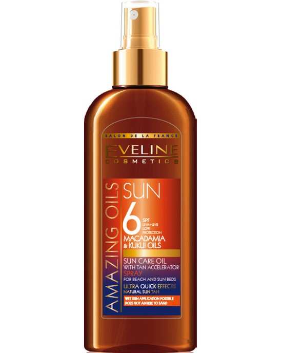 Eveline Amazing Oils Sun Care with Tan Accelerator Spray - ������������� ���� � ��������� �� ��� �� ������� Sun Care - ����