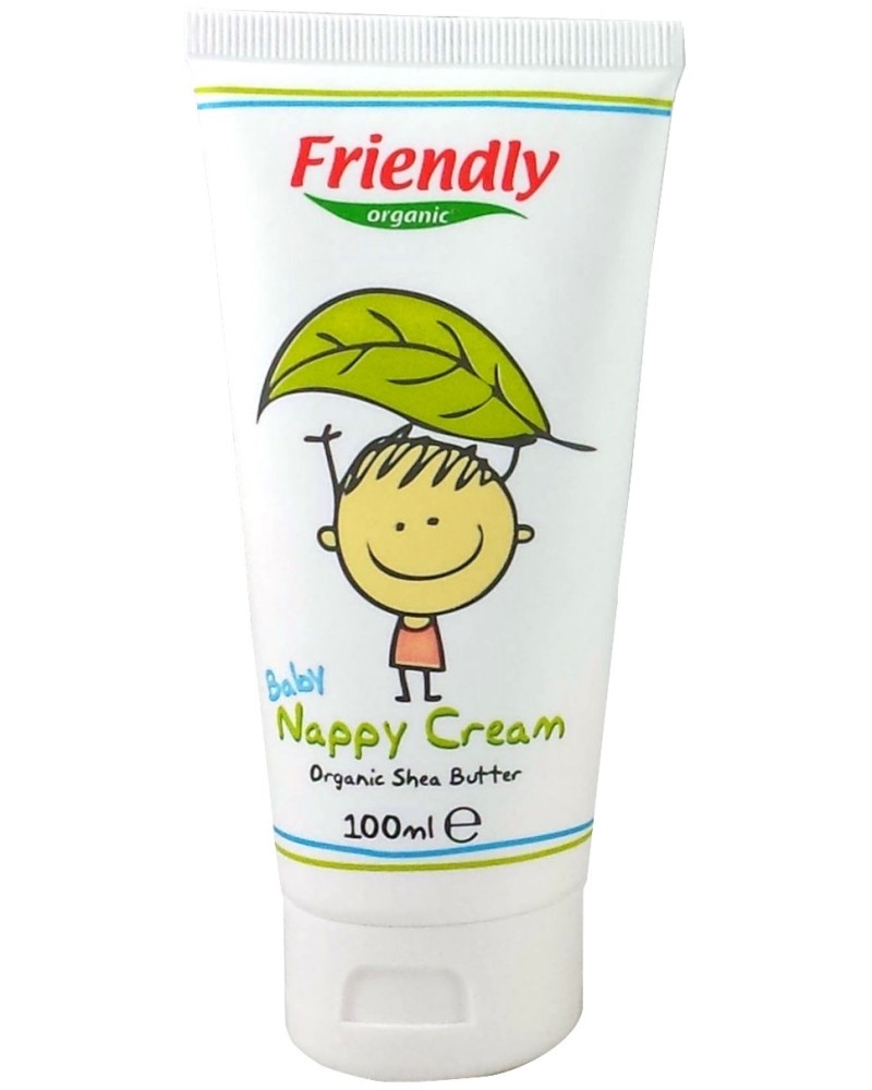 Friendly Organic Baby Nappy Cream - Бебешки крем против подсичане с био масло от ший - крем