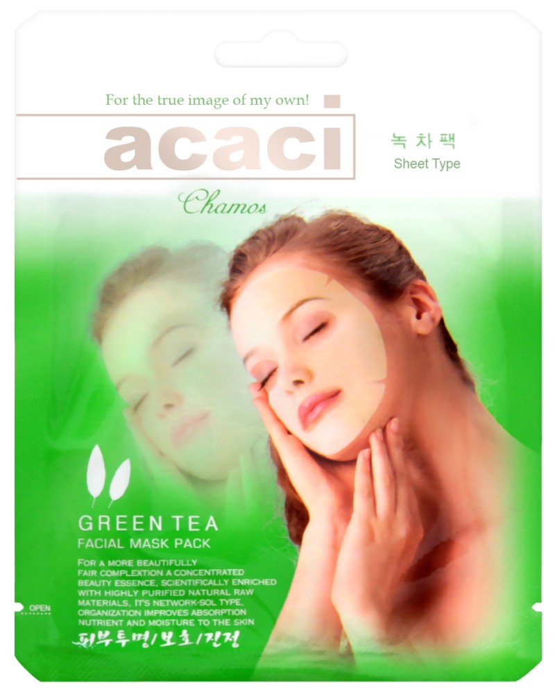 Chamos Acaci Green Tea Facial Mask -          "Acaci" - 