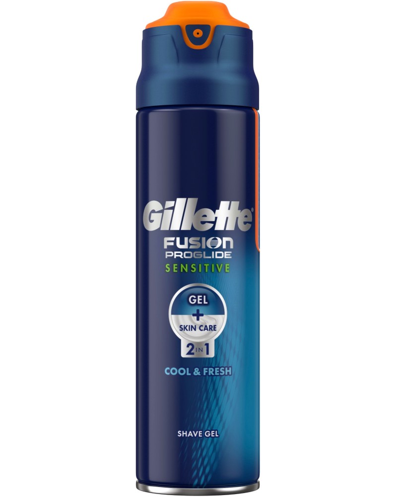 Gillette Fusion ProGlide Sensitive 2 in 1 Cool & Fresh Shave Gel -         Fusion - 