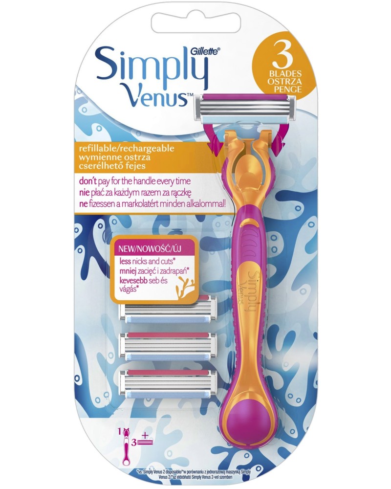 Gillette Simply Venus 3 Plus Razor -    3    "Gillette Venus" - 