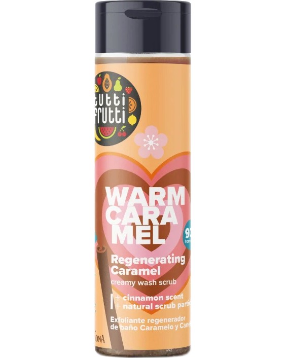 Farmona Tutti Frutti Creamy Wash Scrub Farmona Tutti Frutti Creamy Wash Scrub - Ексфолиант за тяло с аромат карамел и канела от серията Tutti Frutti - продукт