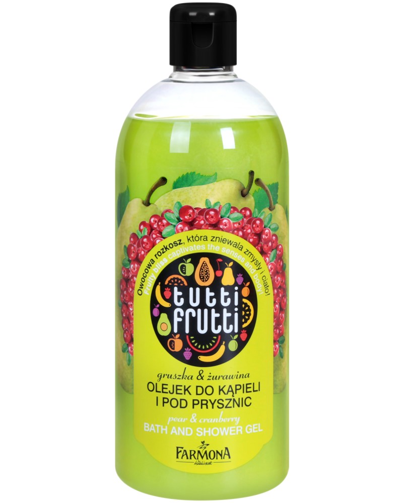 Farmona Tutti Frutti Pear & Cranberry Bath & Shower Gel -       2  1          "Tutti Frutti Pear & Cranberry" -  