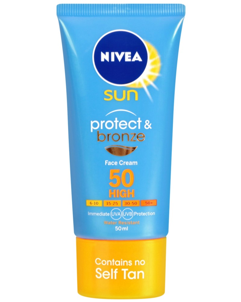 Nivea Sun Protect & Bronze Face Cream SPF 50 -       Sun - 