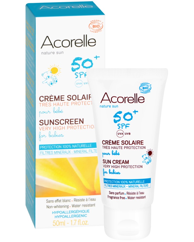 Acorelle Nature Sun Sunscreen for Babies SPF 50+ -       "Nature Sun" - 