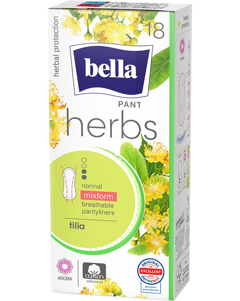 Bella Herbs Panty Tilia Normal Deo Fresh - 18     -  