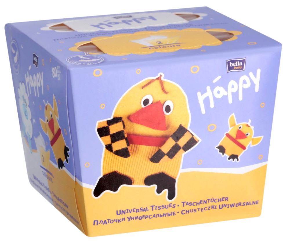 Bella Baby Happy Universal Tissues - ��������� ����������� ���� ����� � �������� �� 80 ���� - �������