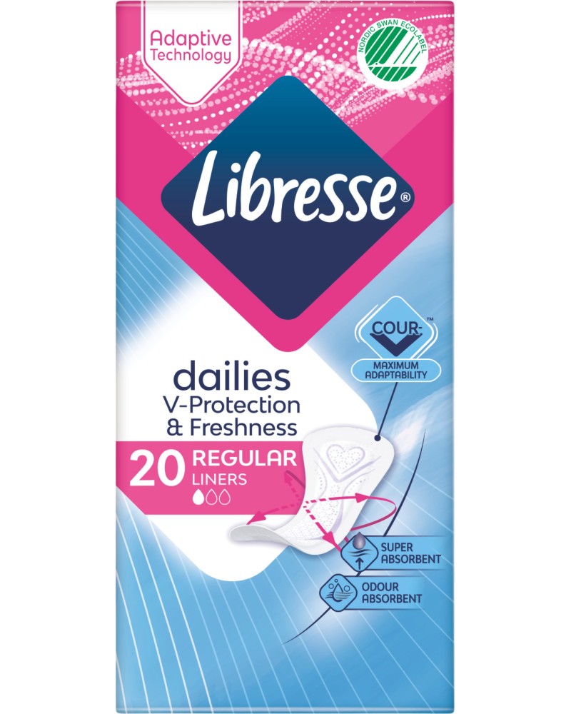Libresse Dailies V-Protection & Freshness Regular - 20 ÷ 80 ���� ��������� ��������� - ������ ���������