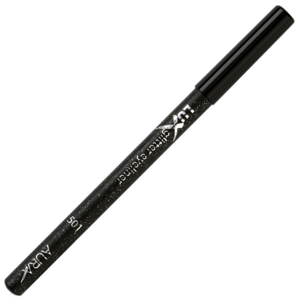 Aura Lux Glitter Eyeliner Aura Lux Glitter Eyeliner - Водоустойчив черен молив за очи с глитерни частици - молив
