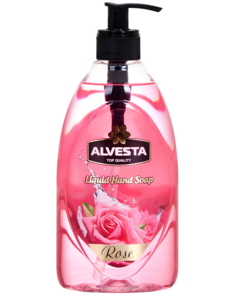 Alvesta Rose Liquid Hand Soap - Течен сапун за ръце с аромат на роза - сапун