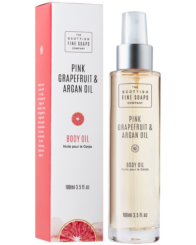 Scottish Fine Soaps Pink Grapefruit & Argan Oil Body Oil -             - 