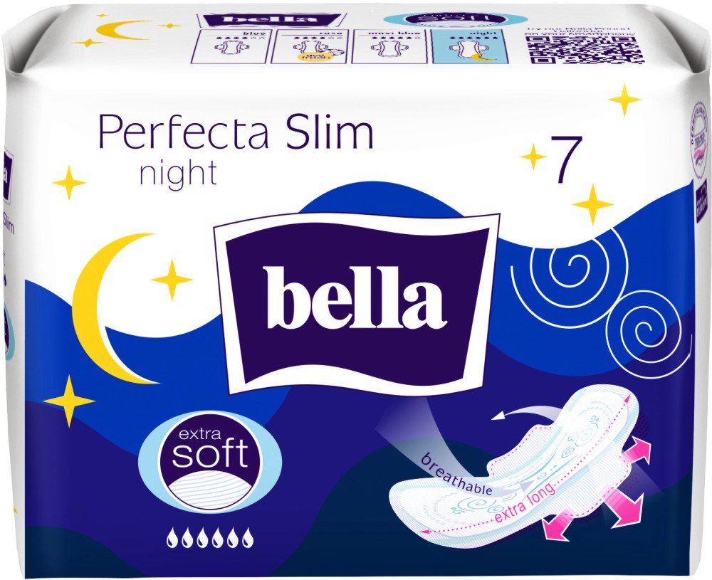 Bella Perfecta Slim Night - 7 броя нощни дамски превръзки - дамски превръзки