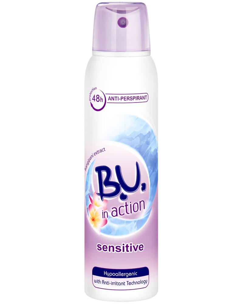 B.U. in Action Sensitive Frangipani Extract Anti-Perspirant -            "in Action" - 