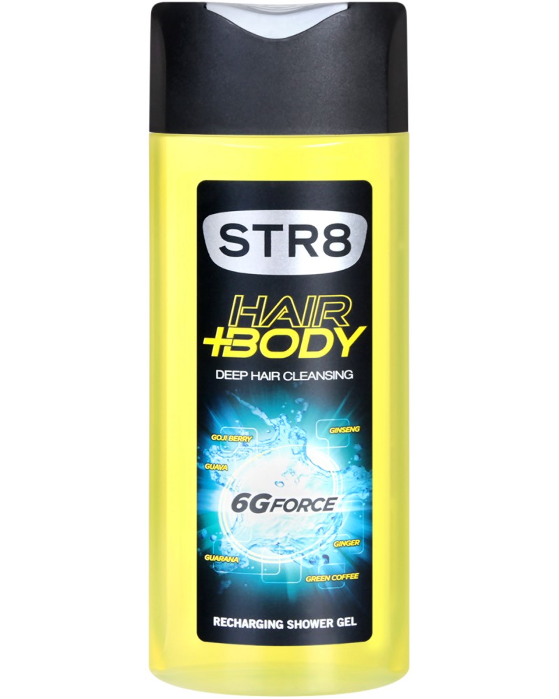 STR8 Body Hair+Body 6G Force Recharging Shower Gel -         -  