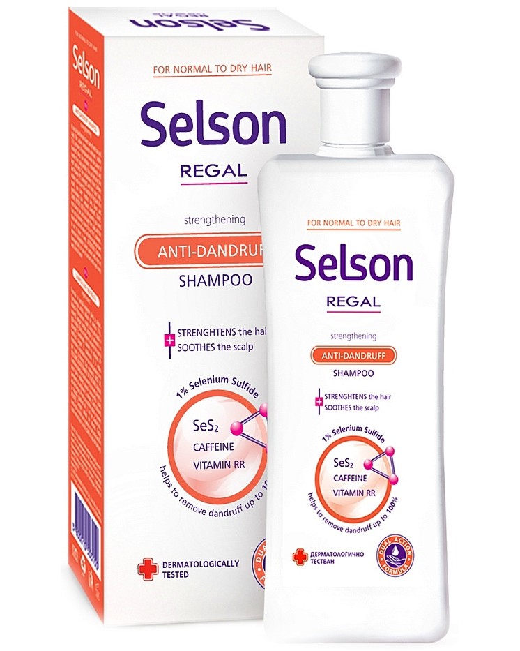 Regal Selson Stengthening Anti-Dandruff Shampoo - Заздравяващ шампоан против пърхот за нормална към суха коса - шампоан