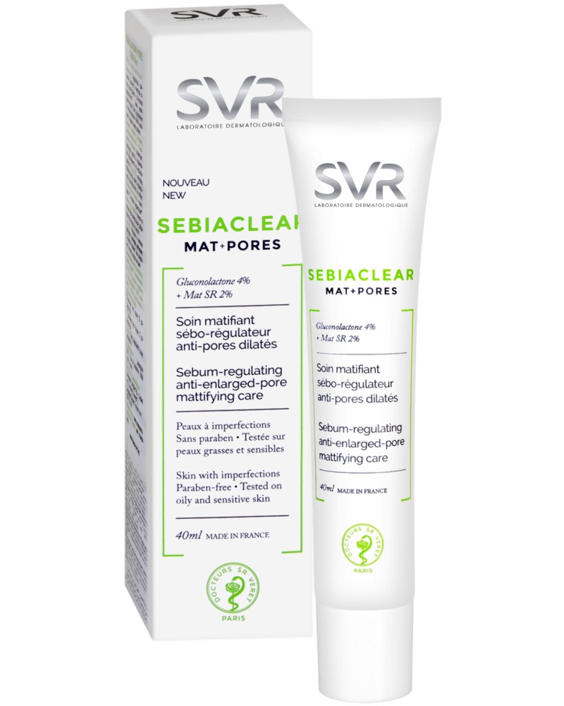 SVR Sebiaclear Mat + Pores Cream -            "Sebiaclear" - 