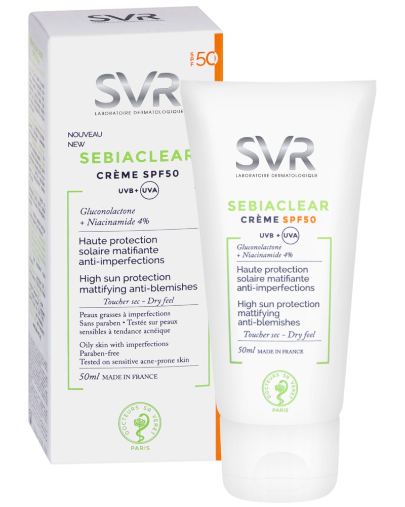 SVR Sebiaclear Cream - SPF 50 -             "Sebiaclear" - 