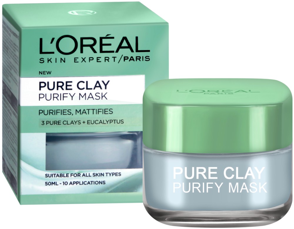 L'Oreal Pure Clay Purify Mask -        3       "Pure Clay" - 