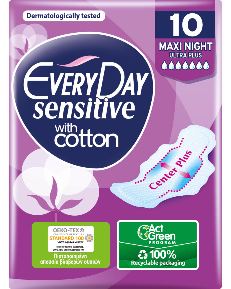 EveryDay Sensitive Maxi Night - 10  18     -  