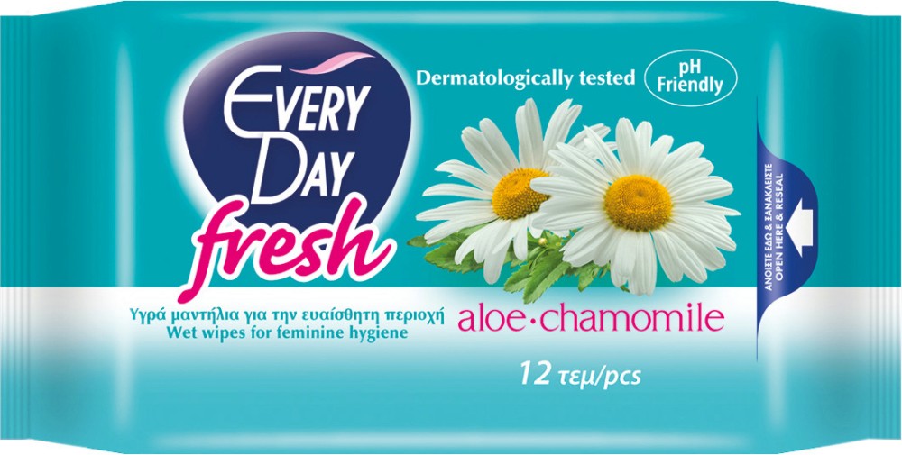 EveryDay Fresh Wipes Aloe and Chamomile -       , 12  -  