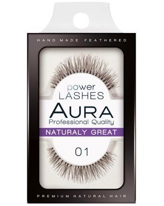 Aura Power Lashes Naturaly Great 01 - Мигли от естествен косъм от серията Power Lashes - продукт