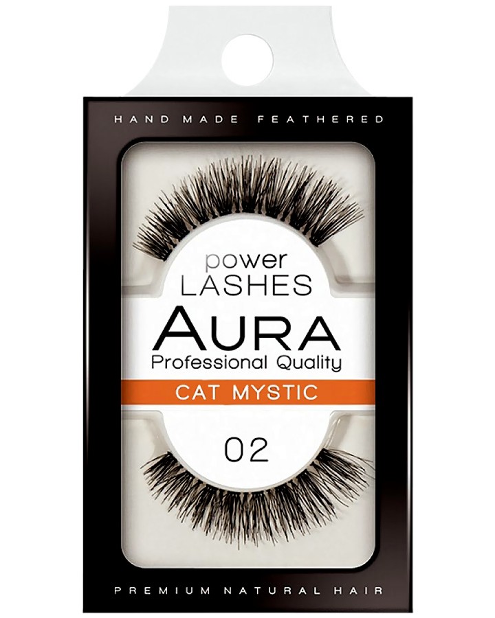 Aura Power Lashes Cat Mystic 02 - Мигли от естествен косъм от серията Power Lashes - продукт