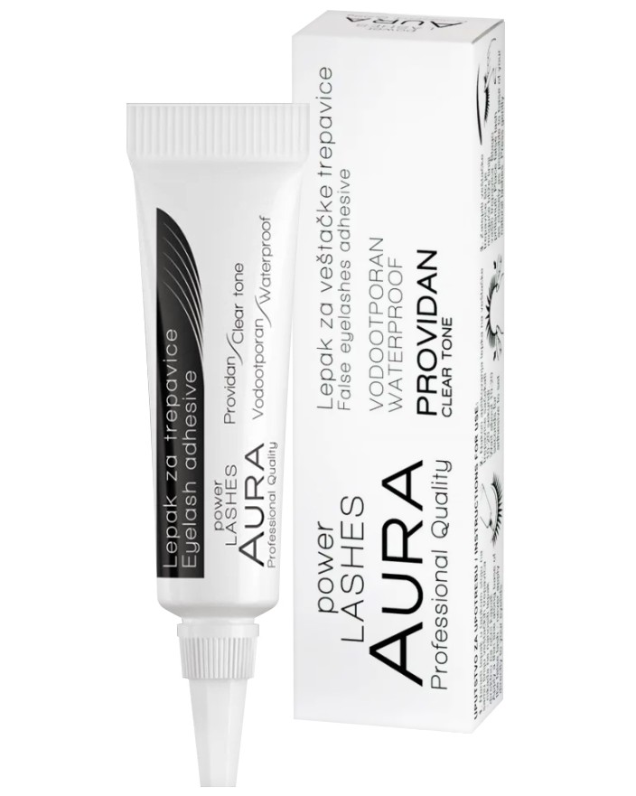 Aura Power Lashes Adhesive Waterproof Clear - ��������� ������������� ������ �� ���������� ����� �� ������� Power Lashes - �������