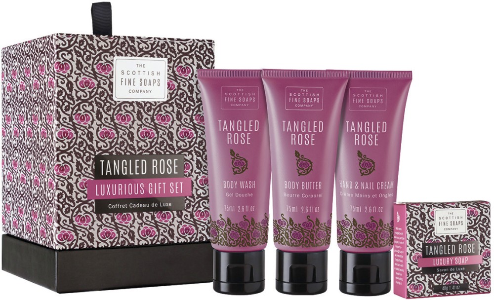 Scottish Fine Soaps Tangled Rose Luxurious Gift Set -         "Tangled Rose" - 