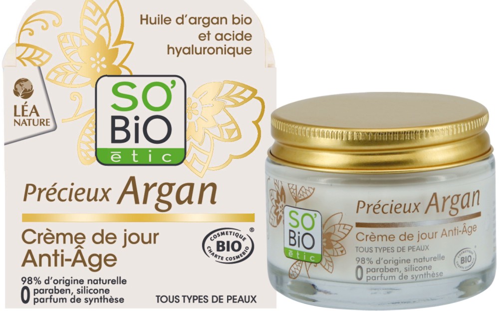 SO BiO Etic Precieux Argan Anti-Age Day Cream -             "Precieux Argan" - 