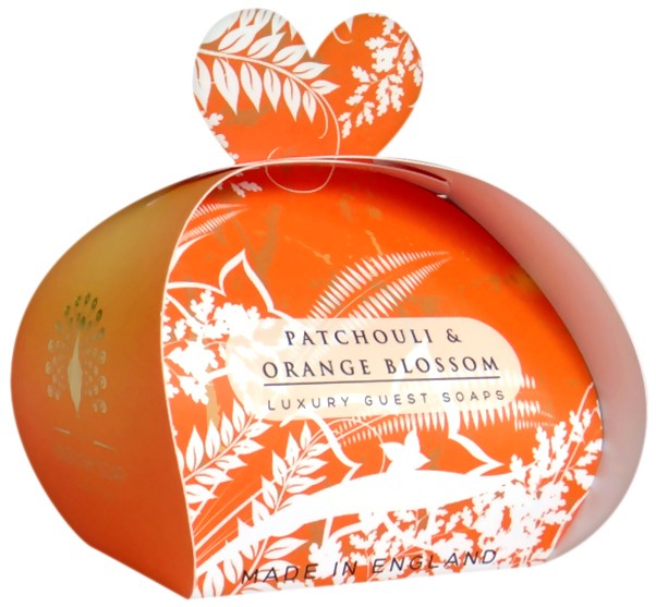 English Soap Company Patchouli & Orange Flower Luxury Guest Soaps -   3 x 20 g         - 