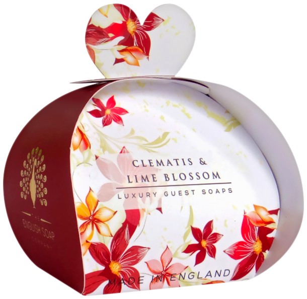 English Soap Company Clematis & Lime Blossom Luxury Guest Soaps -   3 x 20 g          - 