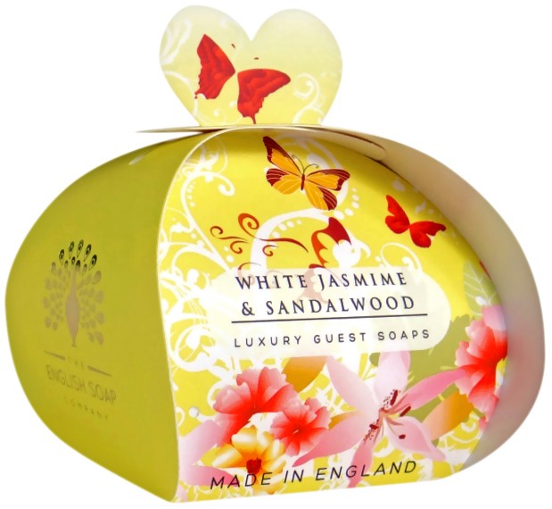 English Soap Company White Jasmine & Sandalwood Luxury Guest Soaps -   3 x 20 g          - 