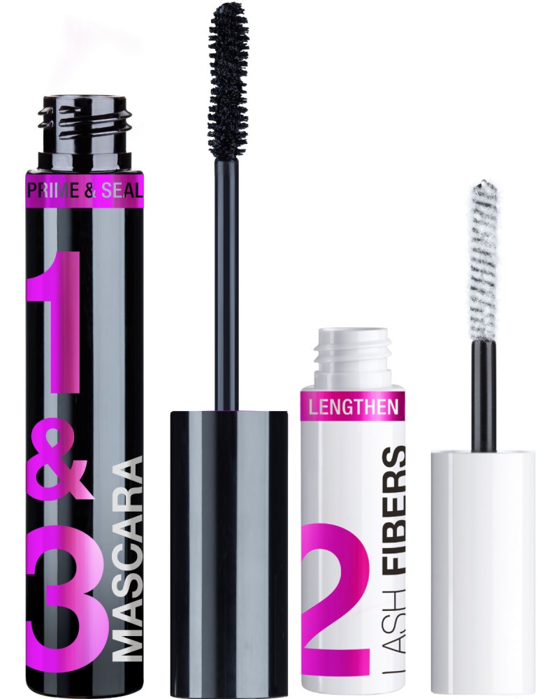 Wet'n'Wild Lash-O-Matic Mascara + Fiber Extension Kit - �������� �� ������� � ����� �� ����� - �������