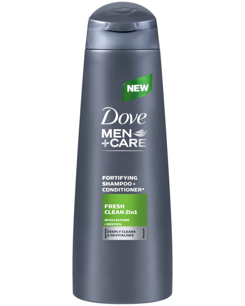 Dove Men+Care Fresh Clean 2 in 1 Fortifying Shampoo & Conditioner -    2  1       "Men+Care" - 