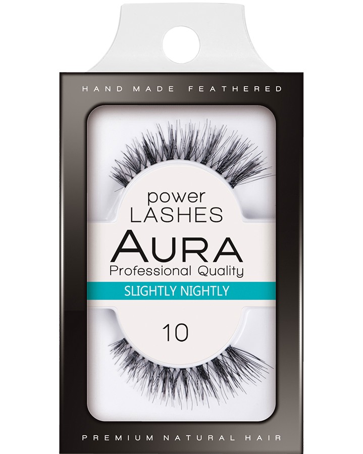 Aura Power Lashes Slightly Nightly 10 Aura Power Lashes Slightly Nightly 10 - Мигли от естествен косъм от серията Power Lashes - продукт