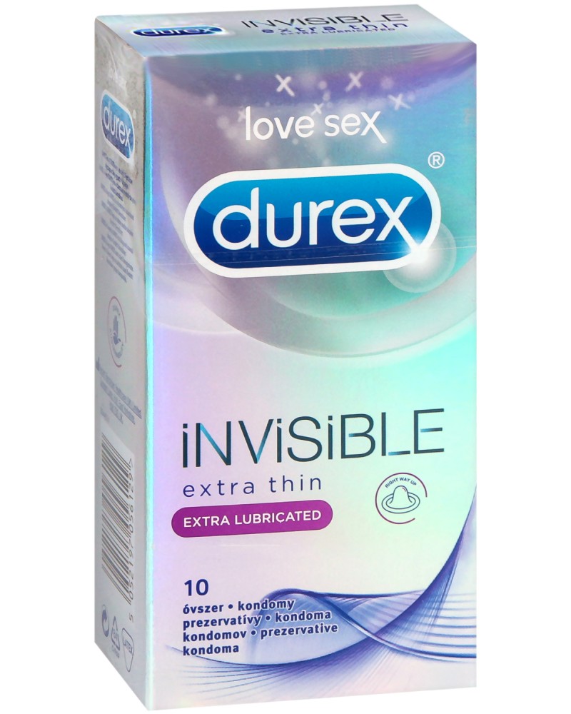 Durex Invisible Extra Thin Lubricated -       10  - 