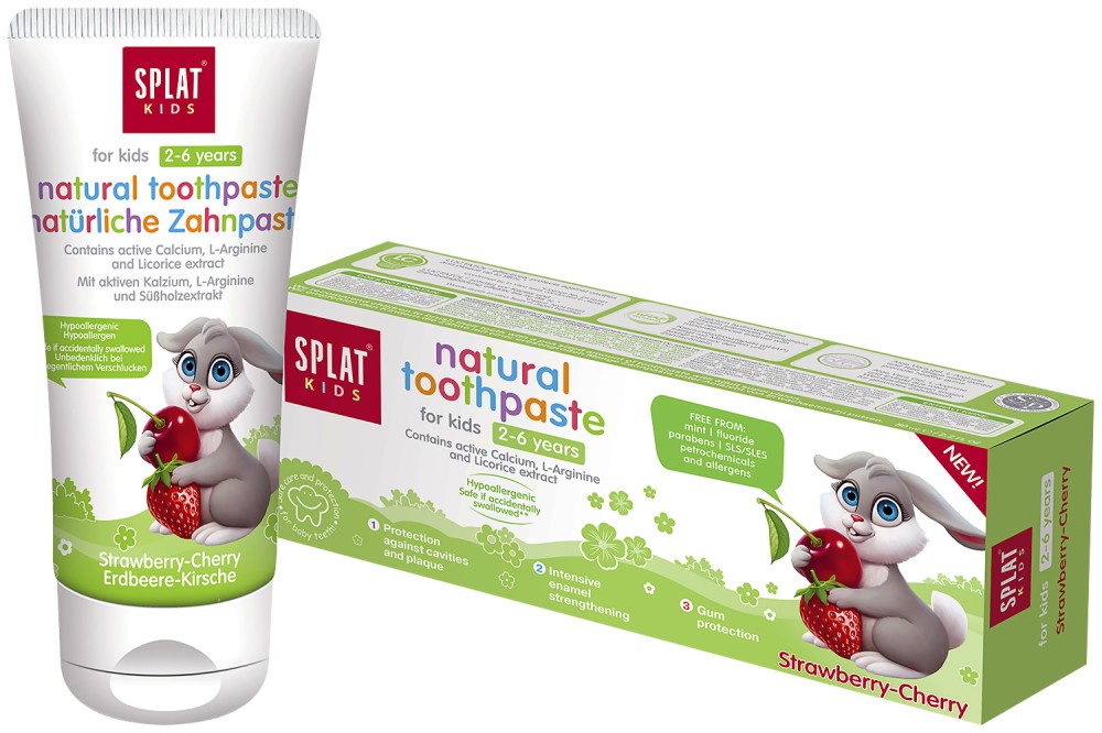 Splat Kids Bio-Active Toothpaste Strawberry-Cherry -           -   