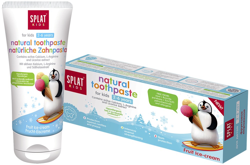 Splat Kids Bio-Active Toothpaste Fruit Ice-Cream - ������ ����� �� ���� � ���� �� ������ �������� - ����� �� ����