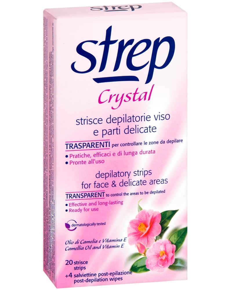 Strep Crystal Depilatory Strips Face And Delicate Areas - 20         - 