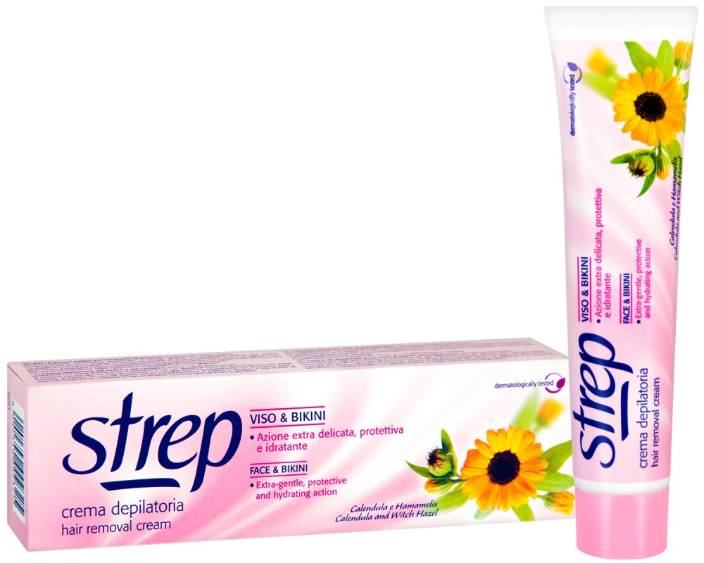 Strep Face & Bikini Hair Removal Cream -        - 