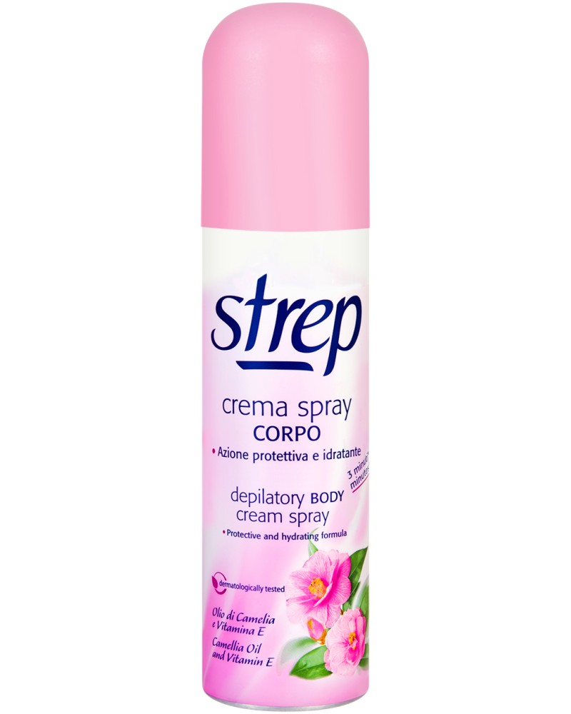Strep Depilatory Body Cream Spray Camellia Oil & Vitamin E -          E - 