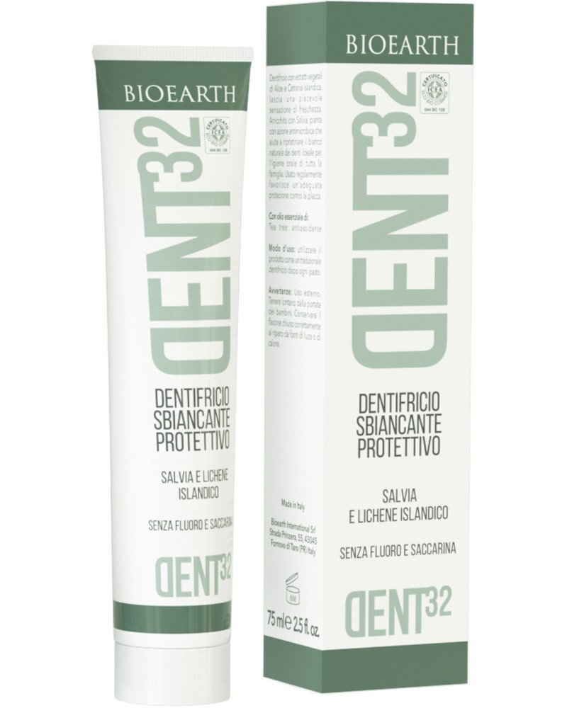 Bioearth Dent32 Dentifricio Sbiancante Protettivo -         "Dent32" -   